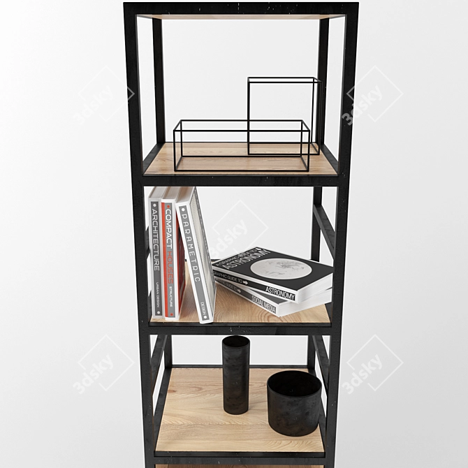 Industrial Loft Shelving 3D model image 2