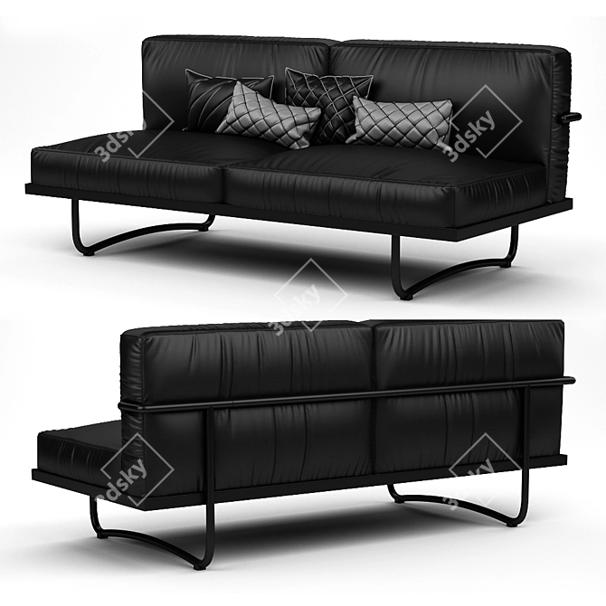 Modern Cassina LC5 Sofa 3D model image 3