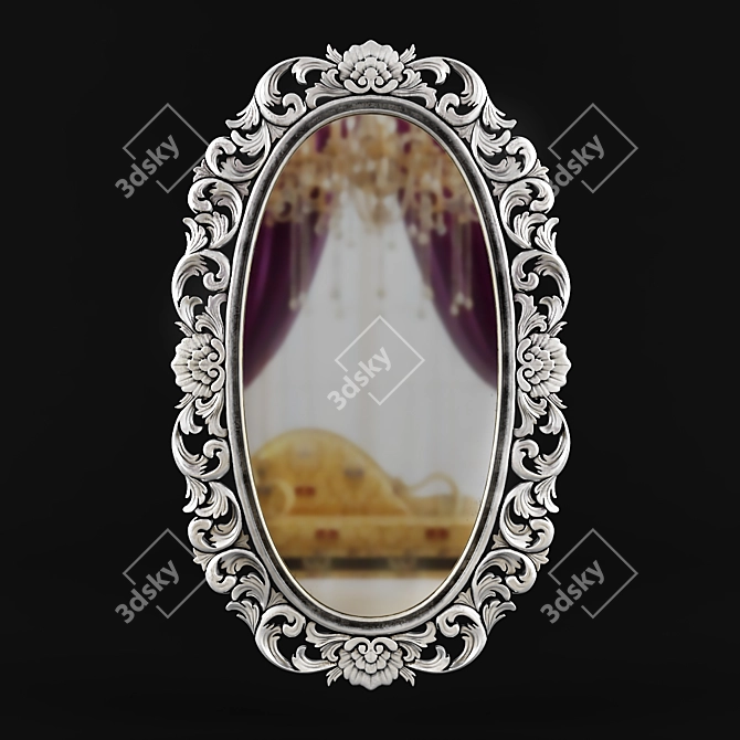 Elegant Indonesian Mirror 3D model image 1