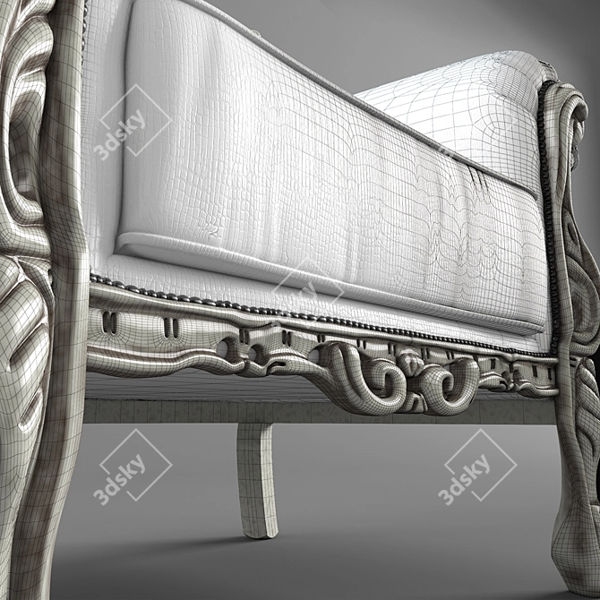 Elegant Poltrona Tiffany Armchair by Corte Zari 3D model image 3