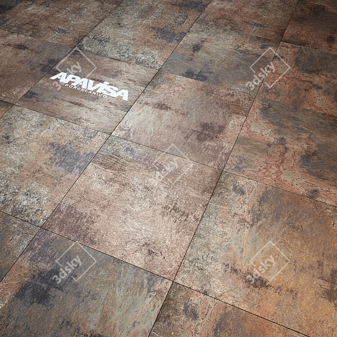 Copper Wave & Lappato Tiles 3D model image 2