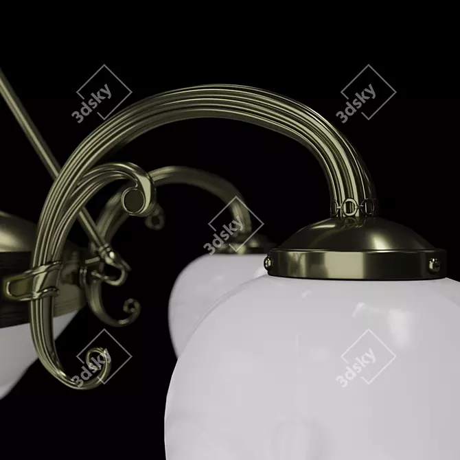 Odeon Light Ovale Chandelier 3D model image 2