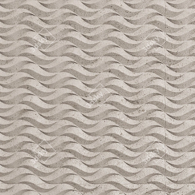 Venis Island 33,3x100: Versatile Smooth Finish Tiles 3D model image 1