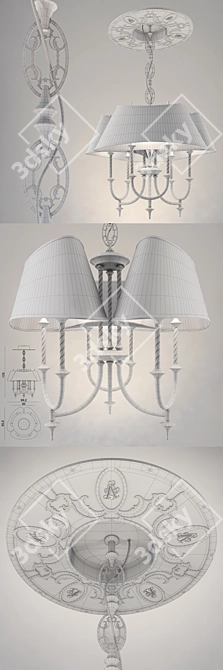 Agatha Ipe Cavalli Chandelier 3D model image 3