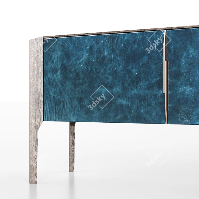 Elegant Leather-Clad Sideboard: Glory 3D model image 2