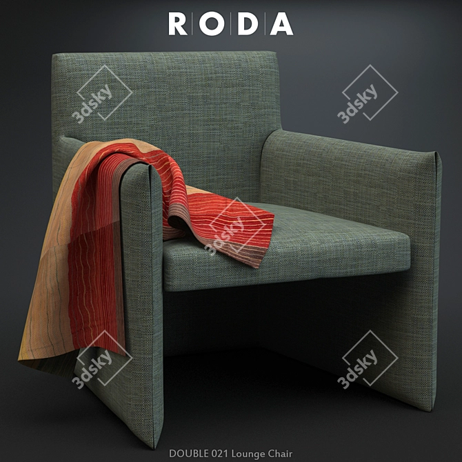Roda Double Lounge & Teka Coffee Table 3D model image 2