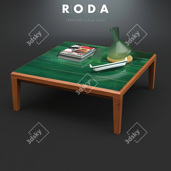 Roda Double Lounge & Teka Coffee Table 3D model image 3