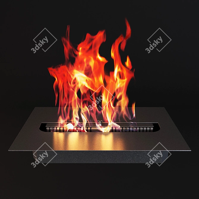 Planika PF-02: Stylish Bio-Fireplace 3D model image 1