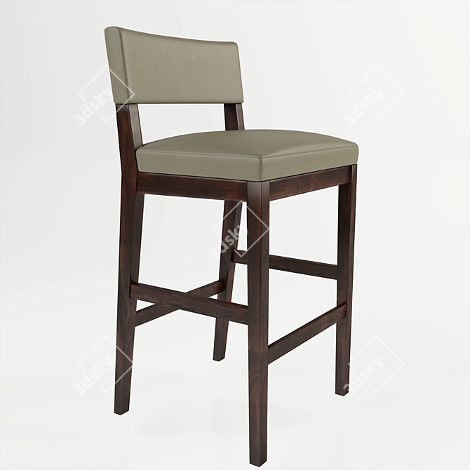 Sleek Seri Willy Bar Stool 3D model image 1