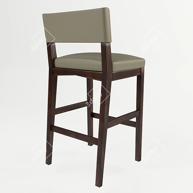 Sleek Seri Willy Bar Stool 3D model image 2