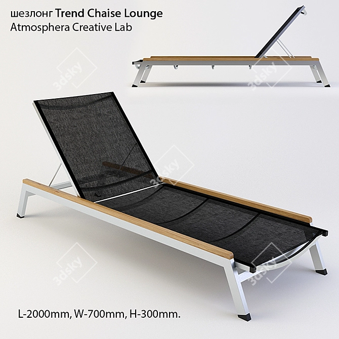 Trend Chaise Lounge: Sleek Design 3D model image 1