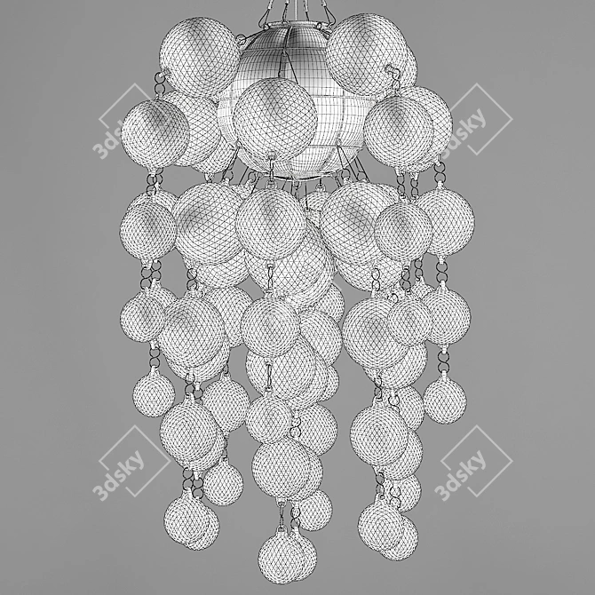 Bubble Cluster Suspension Lamp 3D model image 3