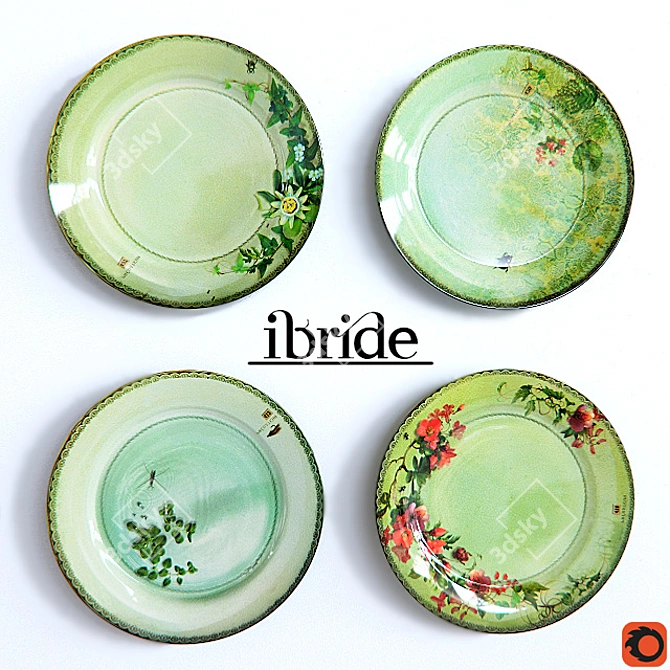 Ibride Decorative Plates Collection 3D model image 2