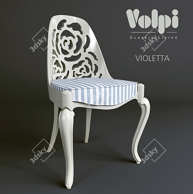 Volpi Violetta Chair: Classic Elegance for your Home 3D model image 1