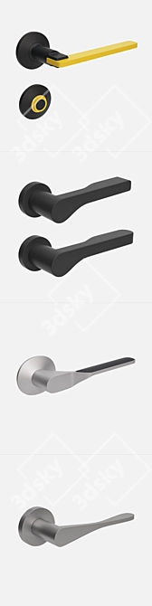 Innovative Door Handle Collection 3D model image 3