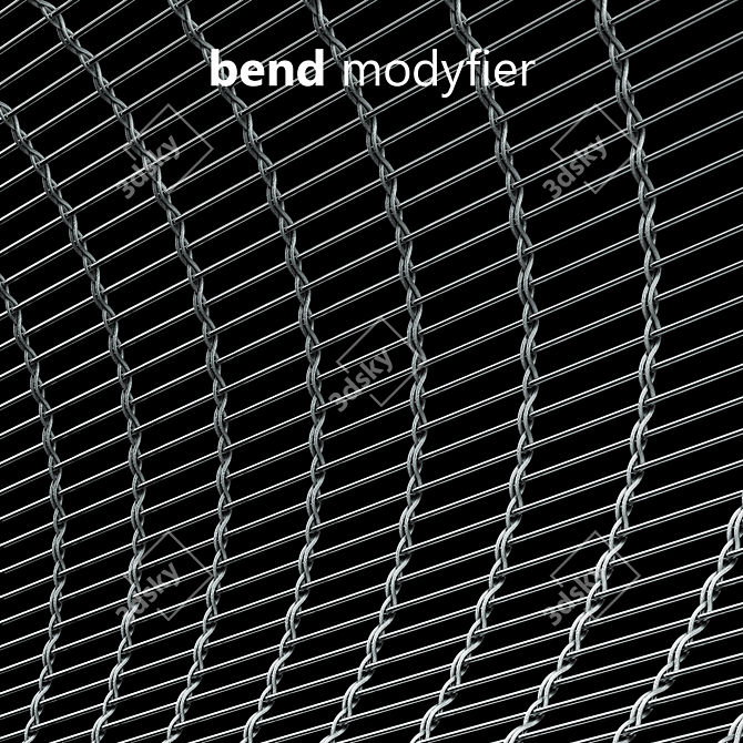 Modular Architectural Metal Mesh 3D model image 3