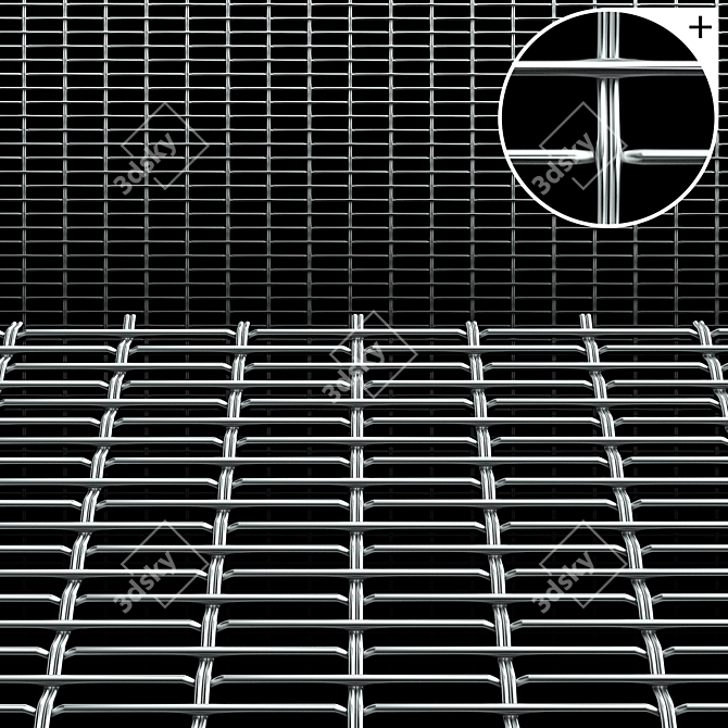 Modular Architectural Metal Mesh 3D model image 1