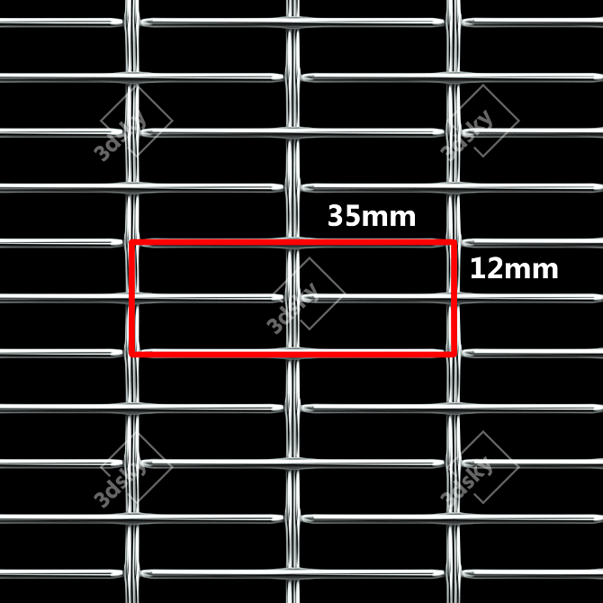 Modular Architectural Metal Mesh 3D model image 2