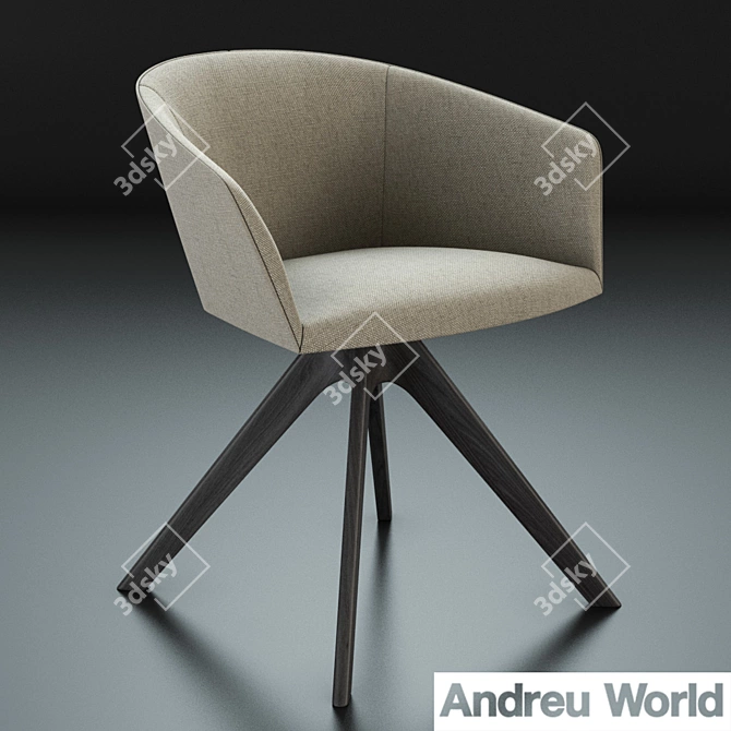 Brandy Chair: Sleek and Stylish Seating 3D model image 1