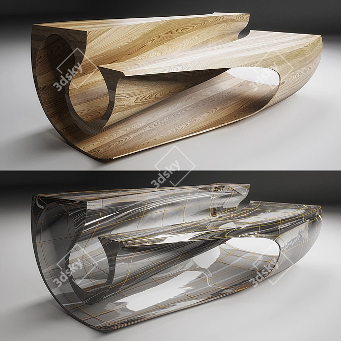 Joseph Walsh Erosion I Bench 3D model image 3