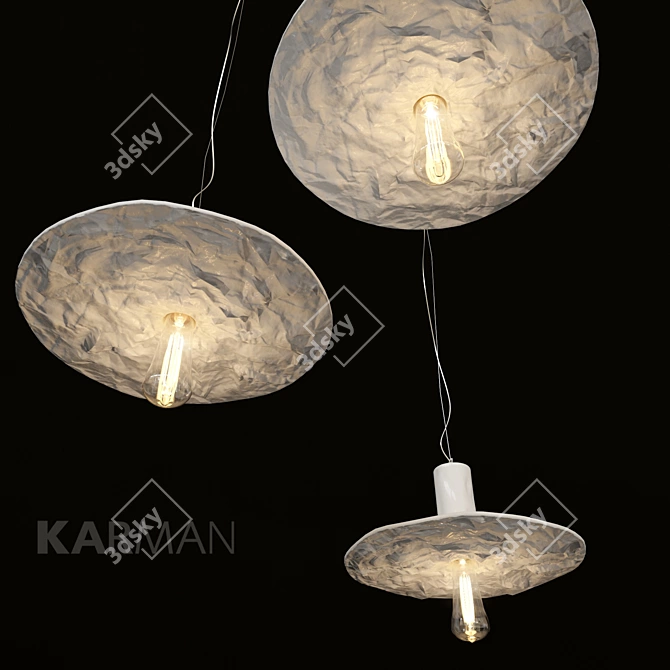 Elegant Ceramic Pendant Light 3D model image 2