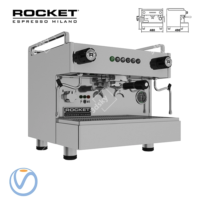 Rocket Boxer: Powerful Espresso Station 3D model image 1