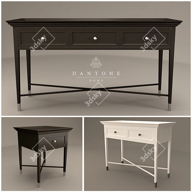 Modern Console Tables with Storage - Sleek and Functional! 3D model image 1