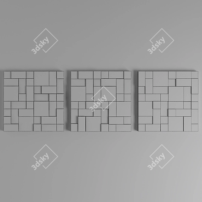 Versatile Panel Stone: 3D Max & Obj Formats 3D model image 3