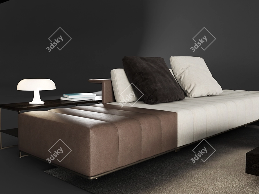 Sophisticated Minotti Sofa Ensemble 3D model image 2