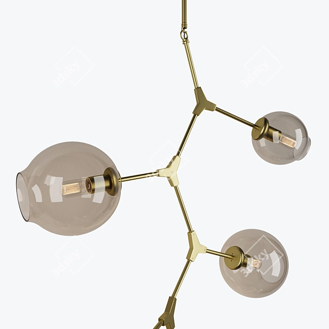 Branching Bubbles 15-Light Suspension 3D model image 2