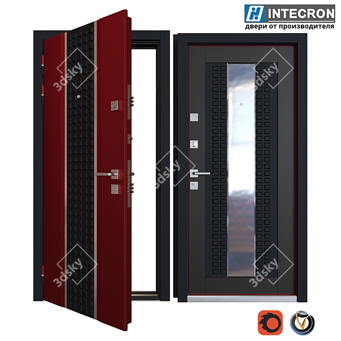 Intecron Premier Metal Door 3D model image 1
