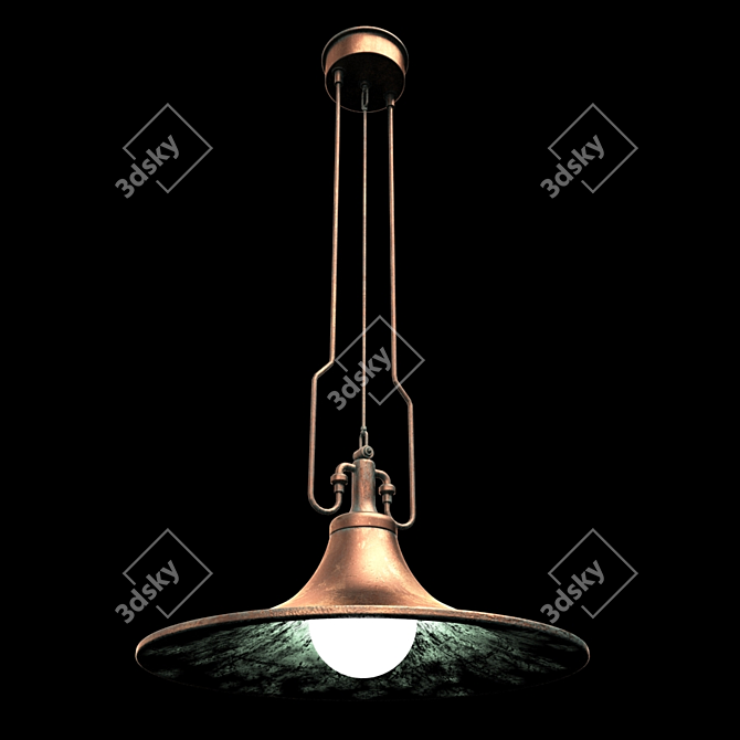 Rustic Charm: Mulino Lamp 3D model image 1