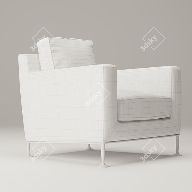 Modern Square Armchair: B&B Italia Harry 3D model image 3