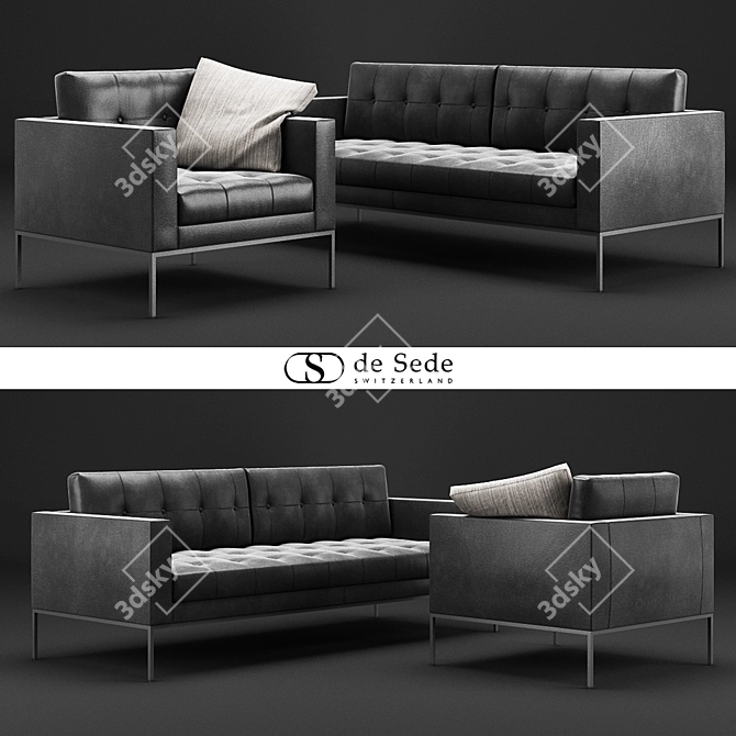 Luxurious De Sede DS-159 Sofa Set 3D model image 1