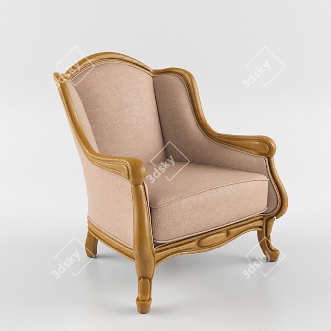 Italian Classic Armchair: Baily Tonin Casa 3D model image 1