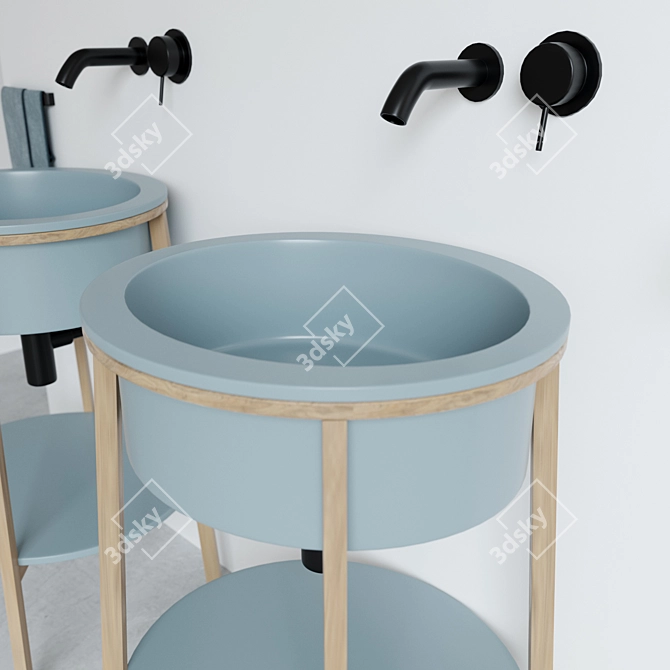 Cielo Catino Tondo: Sleek Wash Basin 3D model image 2