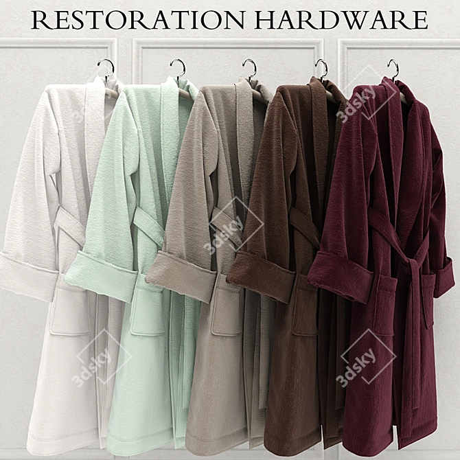 Luxury Plush Robes for Holiday 3D model image 1