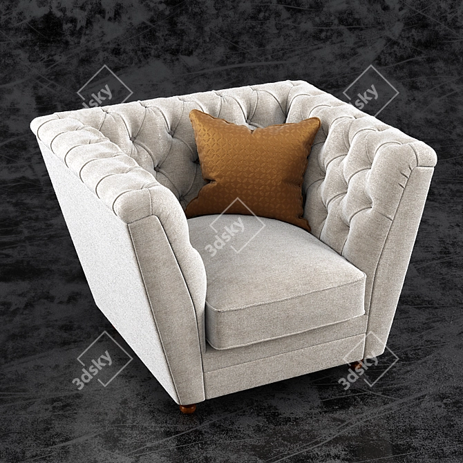 Luxury Chesterfield Kensington Chair 3D model image 1