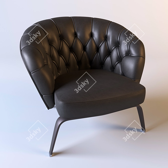 Elegant Minotti Winston Armchair 3D model image 2