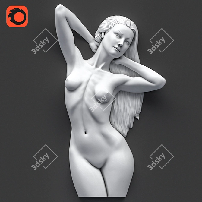 Graceful Venus Wall Art 3D model image 1