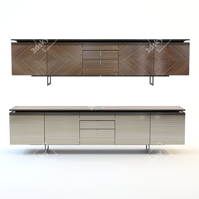 Elegant Walnut Sideboard: Bellavista's Philippe 3D model image 1