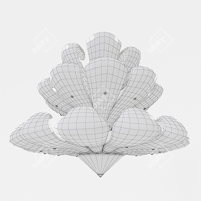  Murano Glass 1651s Chandelier 3D model image 3