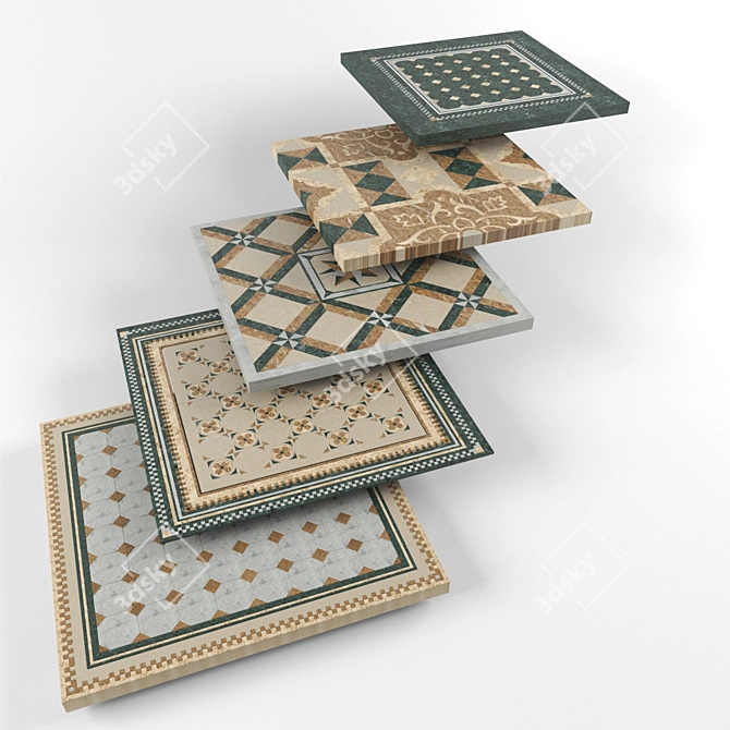  Vintage Classic Floor Tiles 3D model image 1