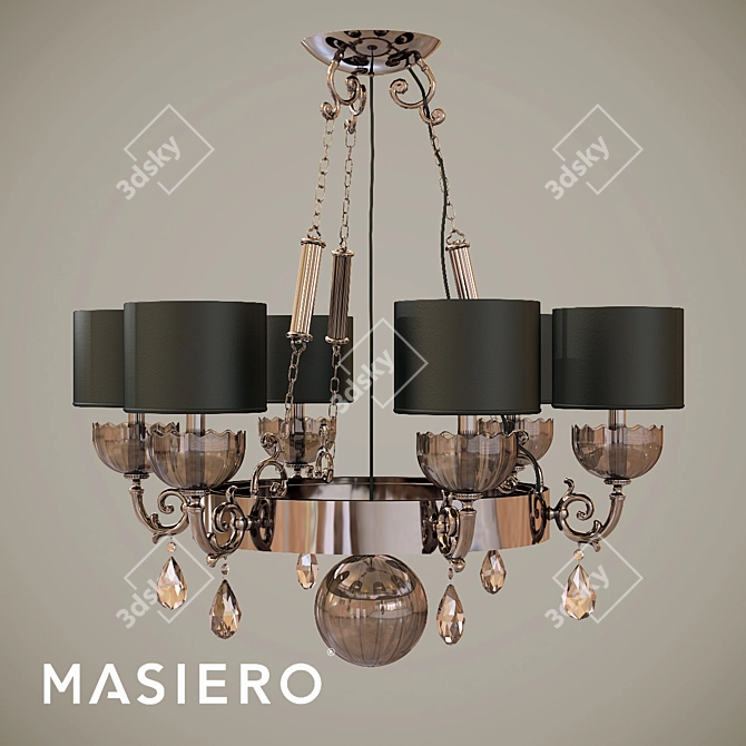 Nuare 6: Sleek and Chic Pendant Light 3D model image 1