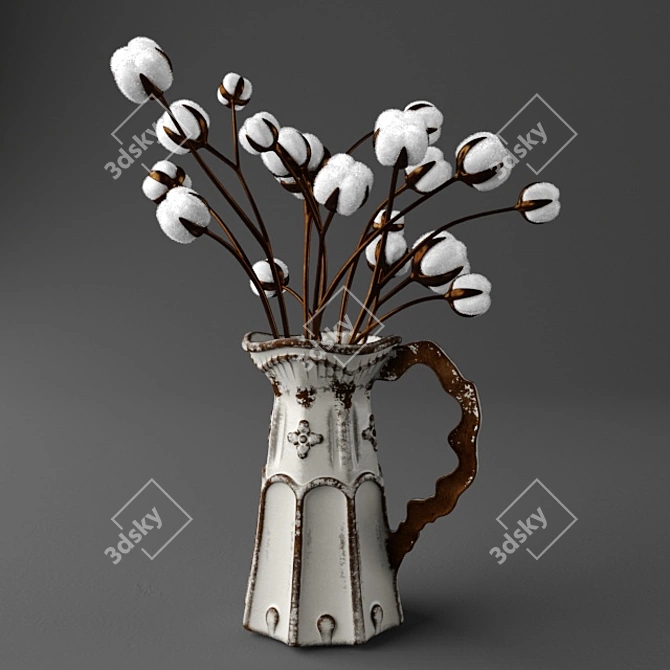 Branches in Bloom Vase 3D model image 1