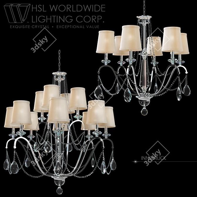 Elegant Innsbruck Chandelier 3D model image 1