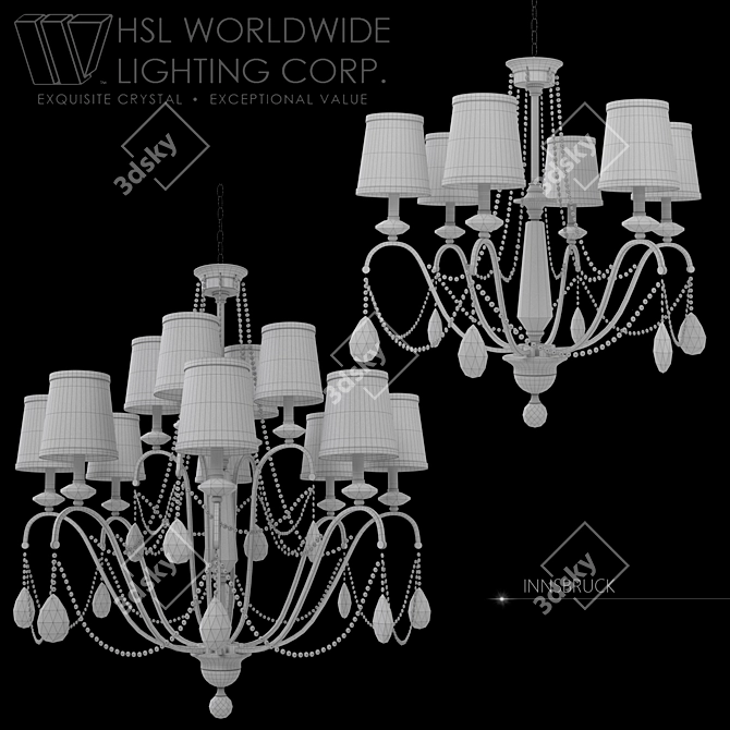 Elegant Innsbruck Chandelier 3D model image 2