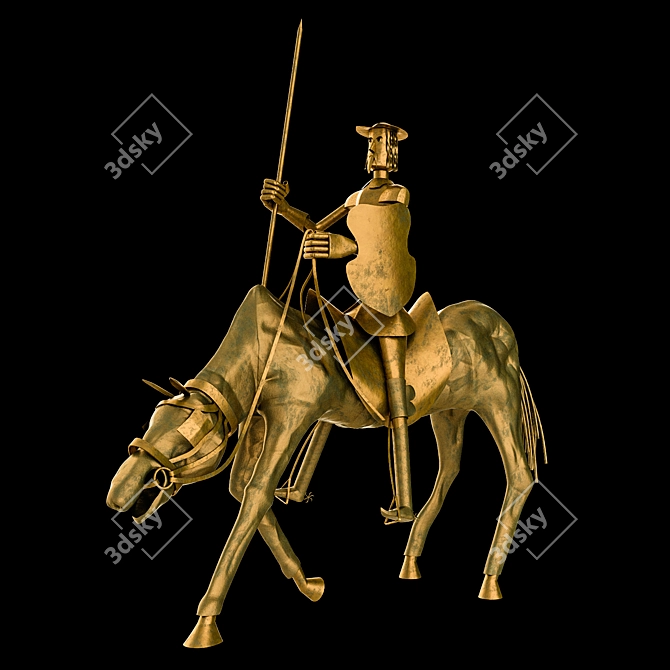 Title: Quixote's Statuette of Noble Valor 3D model image 1