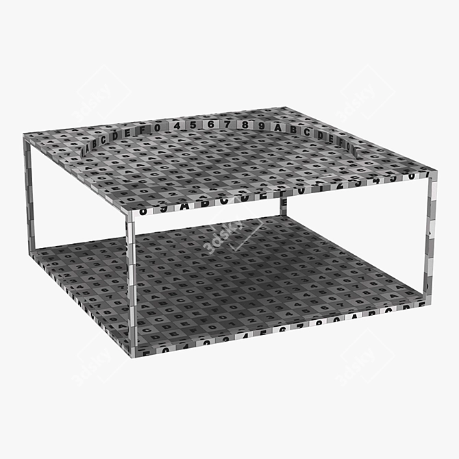 HK Living Steel Coffee Table - Modern Minimalist Design 3D model image 3