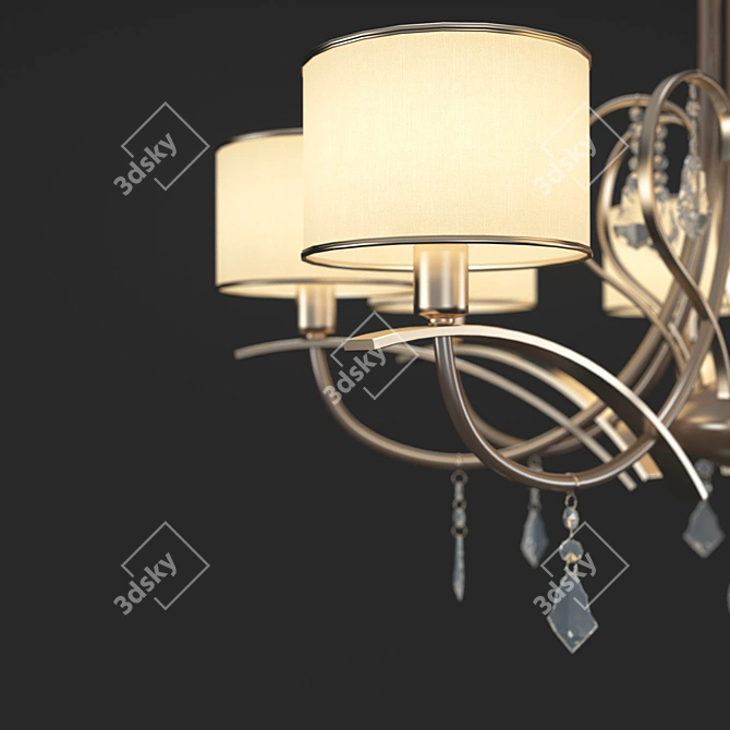 Elegant Crystal Chandelier 3D model image 2